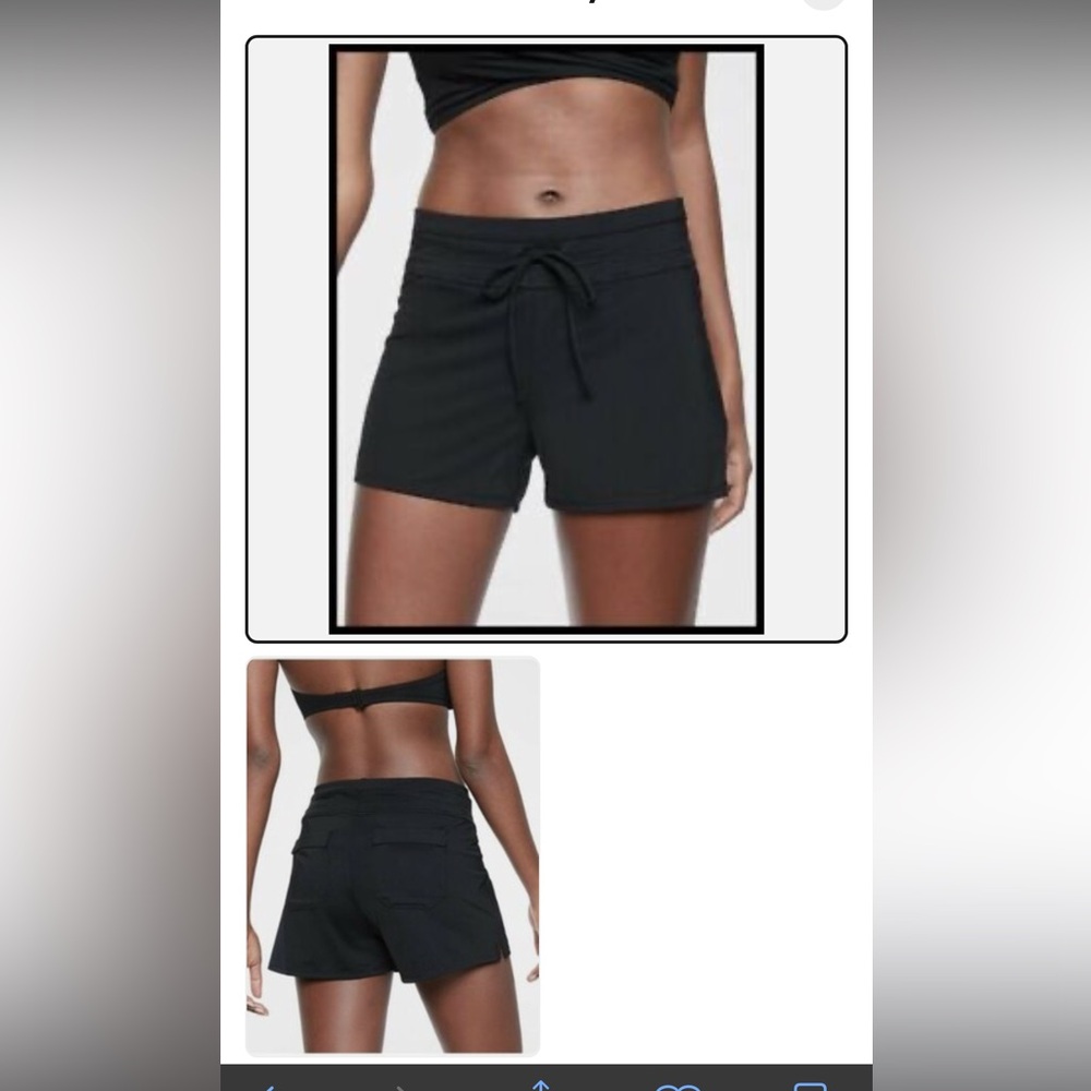 Athleta Lahaina Swim Shorts Black NWT small